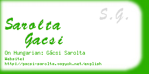 sarolta gacsi business card