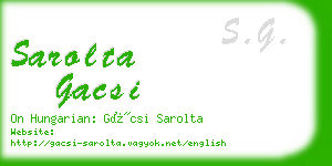 sarolta gacsi business card